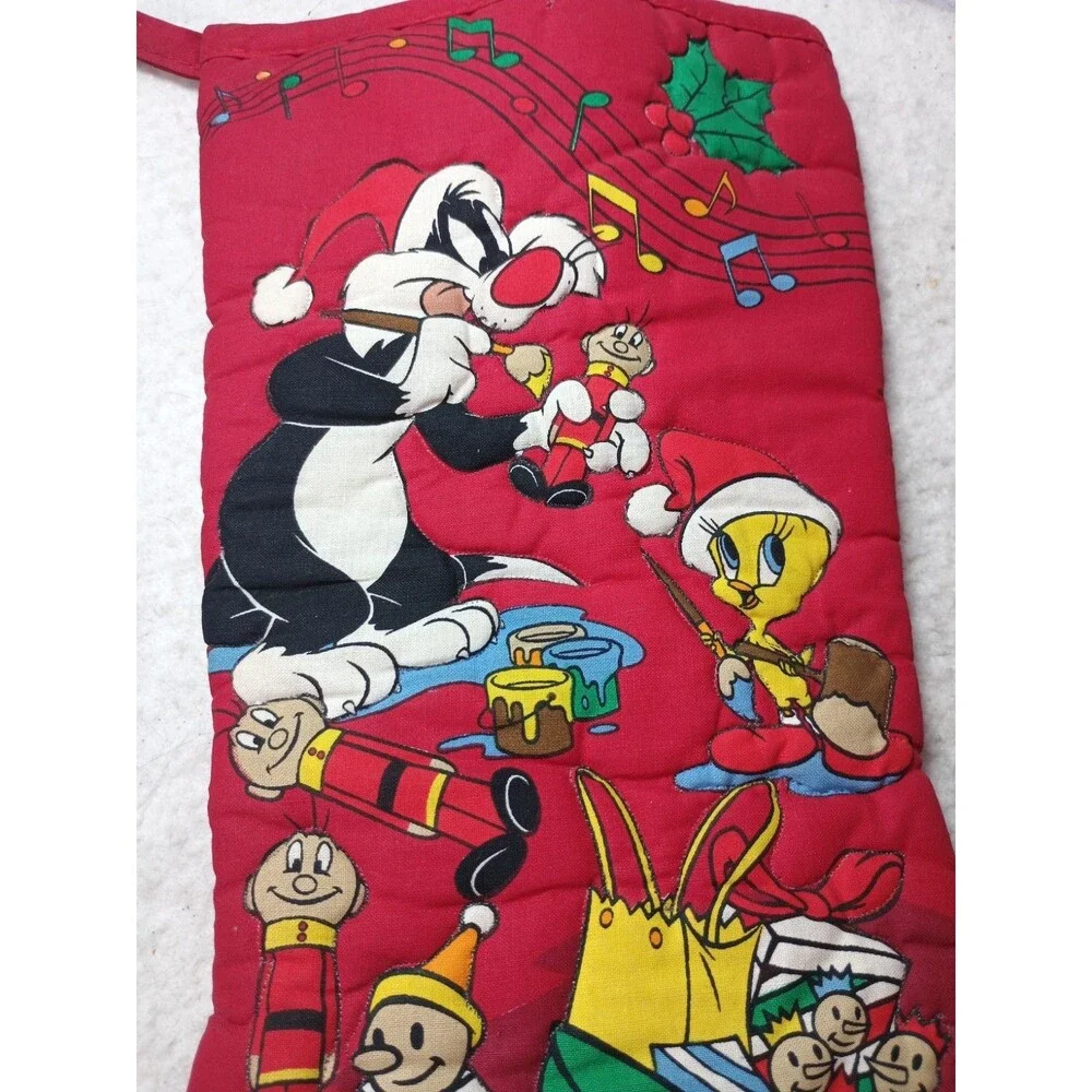 1999 Looney Tunes Christmas Stocking Sylvester Tweety  Warner Bros Vintage